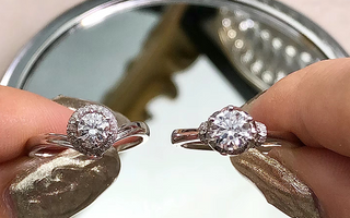 Natural and laboratory-grown diamond rings