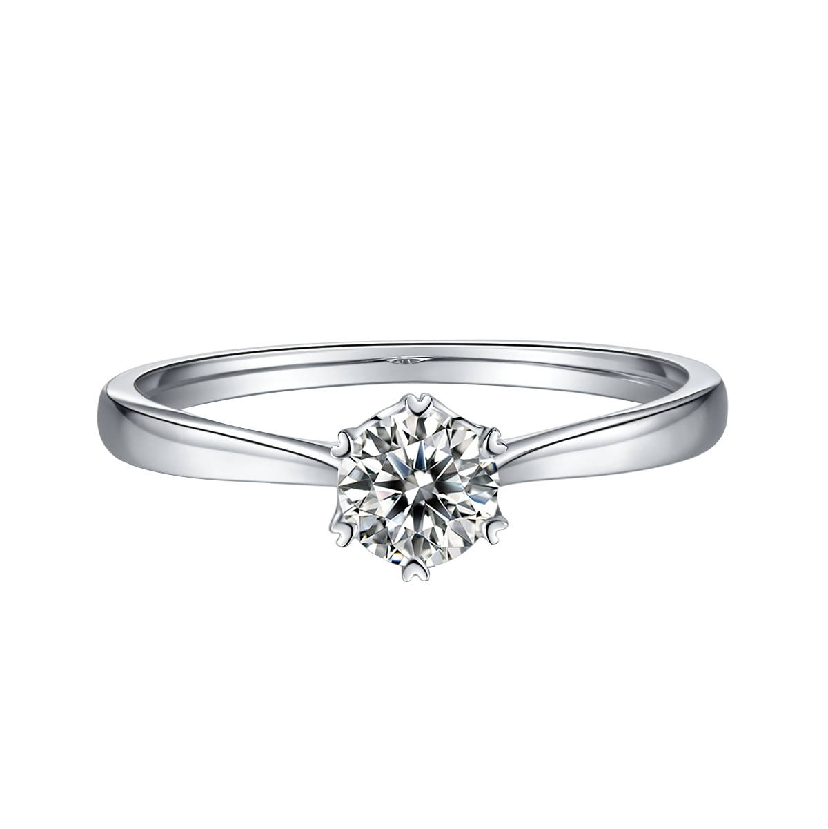 Six-Prong Round Lab-Grown Diamond Solitaire Ring - Vow Series 1
