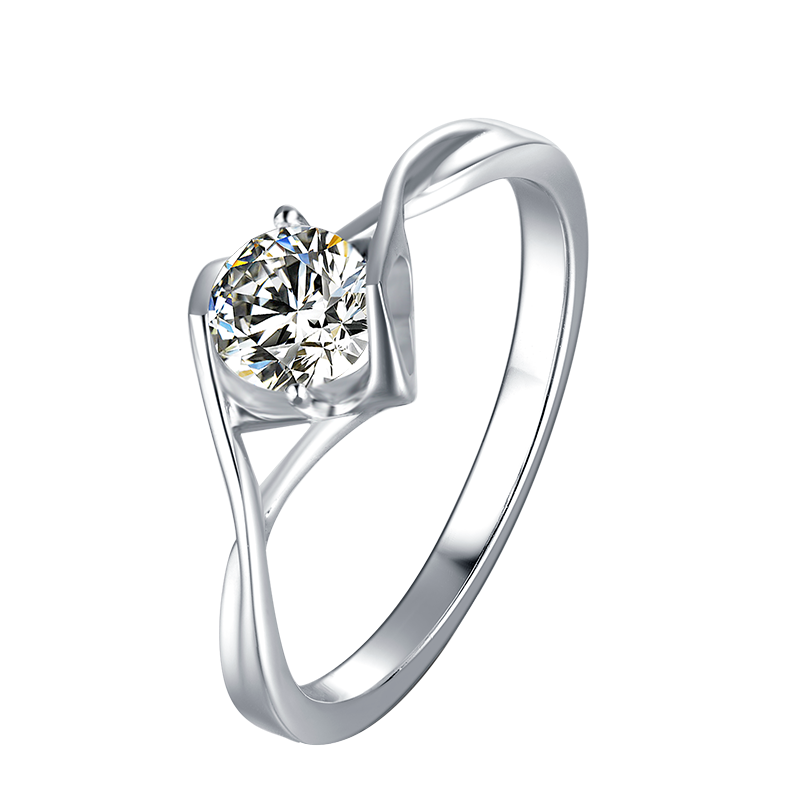 Round Lab Diamond Solitaire Engagement Ring