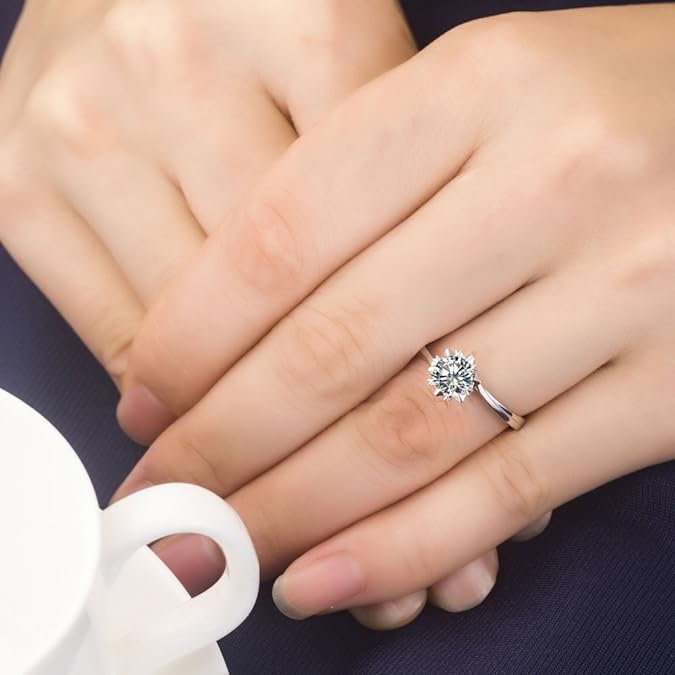 Round Lab Grown Diamond 14K Gold Six-Prong Solitaire Ring - Vow Collection 8