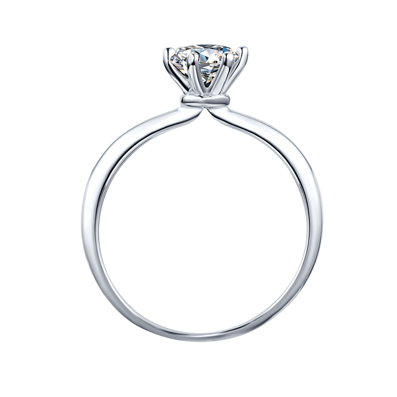 Six Prong Round Lab Diamond Solitaire Ring